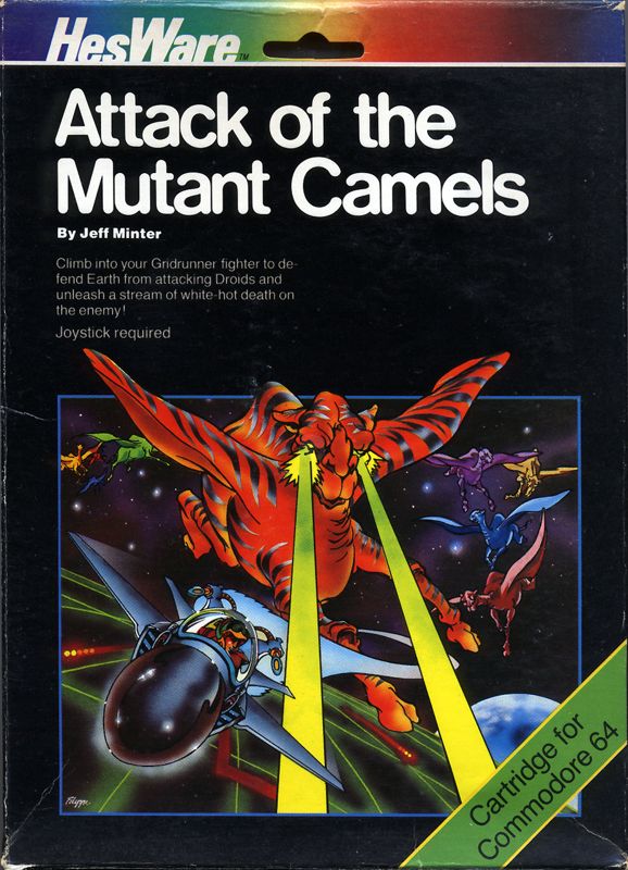 Attack of the Mutant Camels box art for Commodore 64